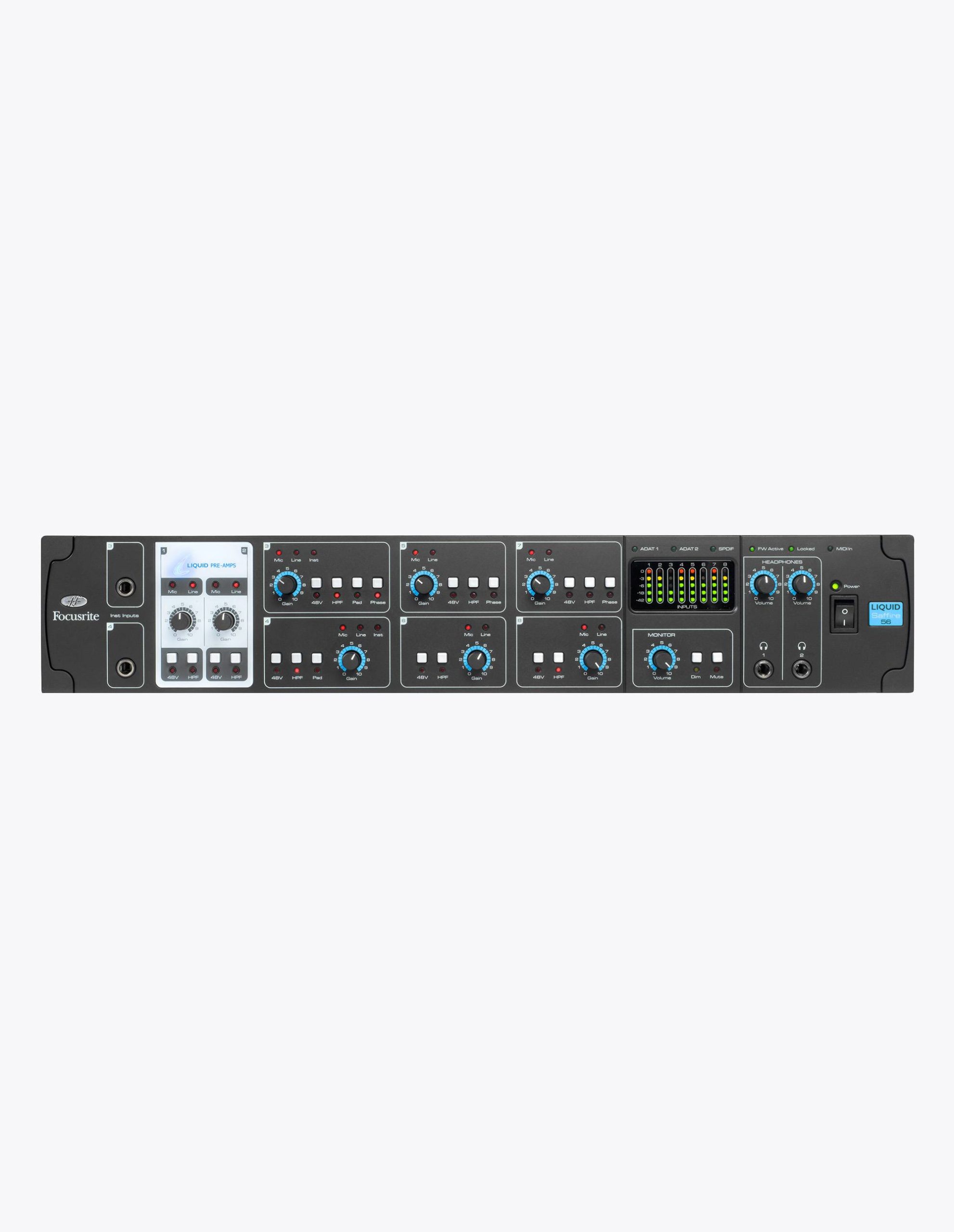 behringer s-16 into focusrite liquid saffire 56